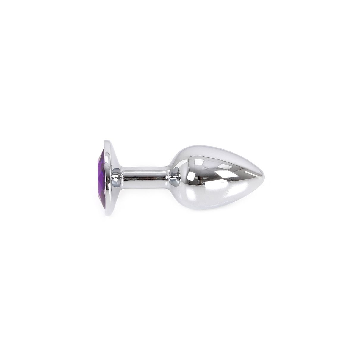 Aluminium Butt Plug Purple Jewel - 7 to 9.5 cm Long