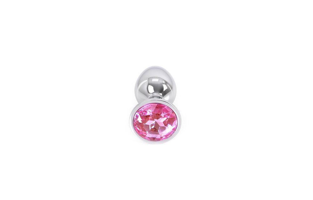 Aluminium Butt Plug Pink 9.5 cm - Elegant Jewel Design