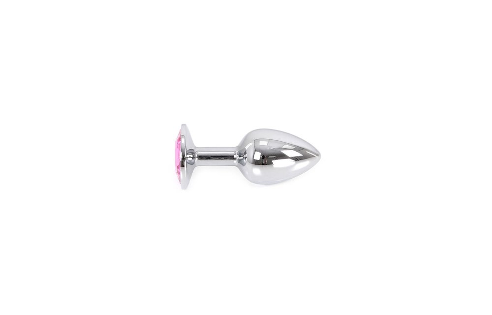 Aluminium Butt Plug Pink 9.5 cm - Elegant Jewel Design