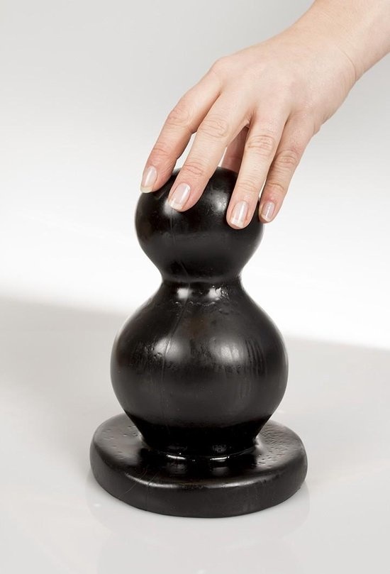 Schwarzer Buttplug Dark Crystal 18 cm – flexibel & wasserdicht