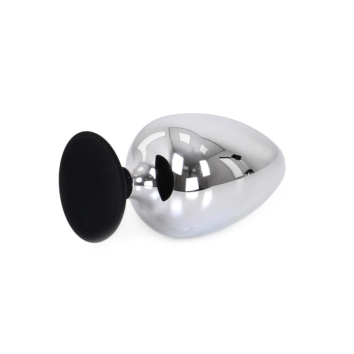 Large Butt Plug with Suction Cup 12 & 13.3 cm - Stainless Steel