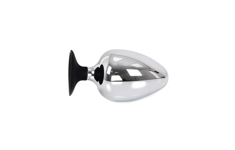 Large Butt Plug with Suction Cup 12 & 13.3 cm - Stainless Steel