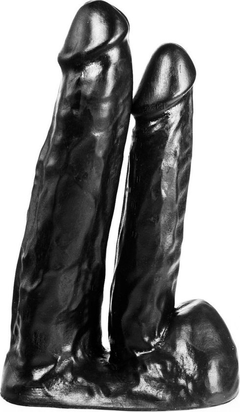 Doppeldildo 20,5/14 cm – Hautfarben & Schwarz, sicher & komfortabel