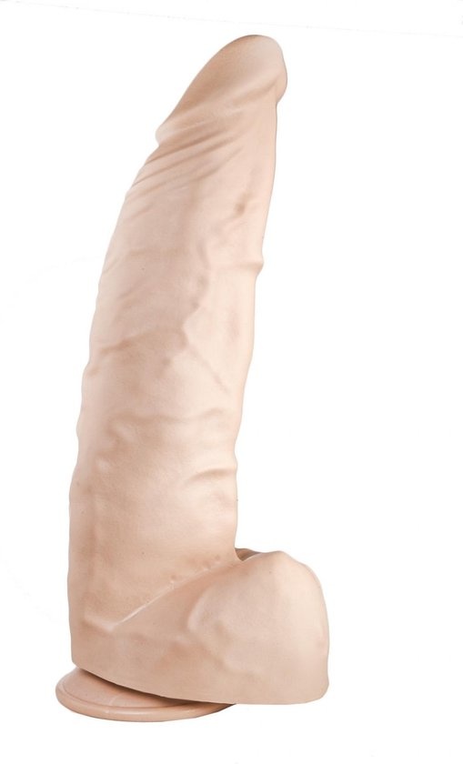 Dildo 38 cm 9 cm | Suction cup, Flesh & Black, PVC & Safe