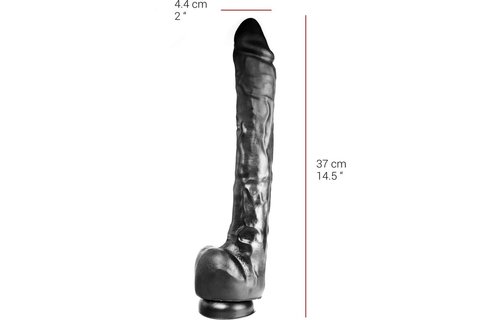 Dildo 37 cm – Hautfarben oder Schwarz, Saugnapf, sicher und geruchsneutral