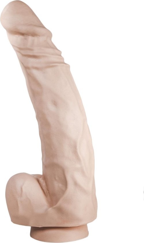 Dildo 34.5 x 7 cm - Suction Cup, Flesh/Black, 33 cm Length