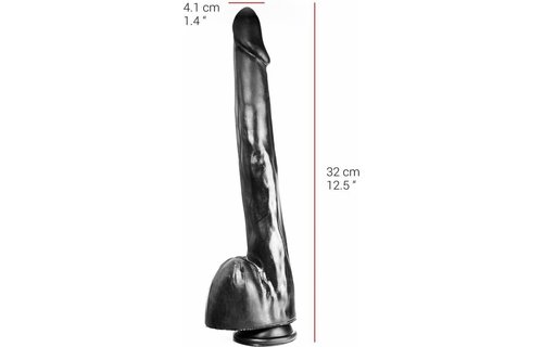 Dildo 32 cm mit Saugnapf – Hautfarben & Schwarz, sicher & geruchsneutral