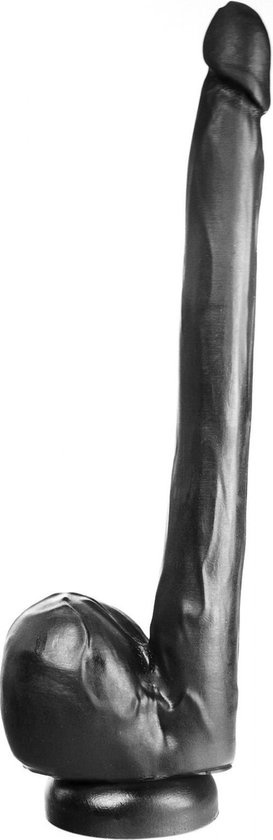 Dildo 28,5 x 4,1 cm – Saugnapf, Hautfarben & Schwarz, PVC-sicher