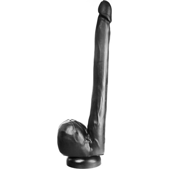 Dildo 28.5 x 4.1 cm – Suction Cup, Flesh & Black, PVC Safe