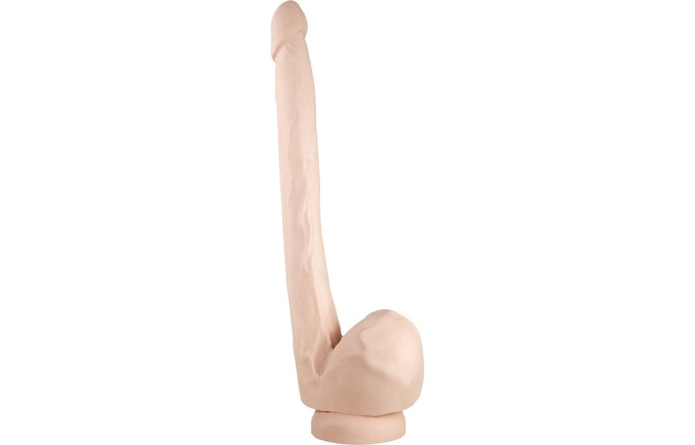 Dildo 28,5 x 4,1 cm – Saugnapf, Hautfarben & Schwarz, PVC-sicher