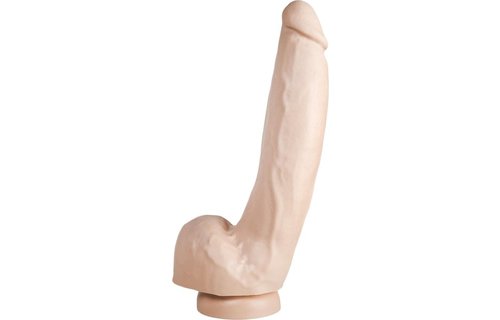 Dildo 28 cm | Zuignap, Vlees & Zwart, Veilig & Reukloos