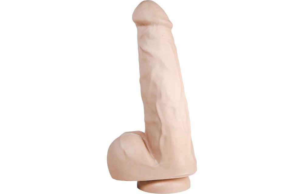 Dildo 18 cm met Zuignap | Vlees & Zwart | PVC, Veilig