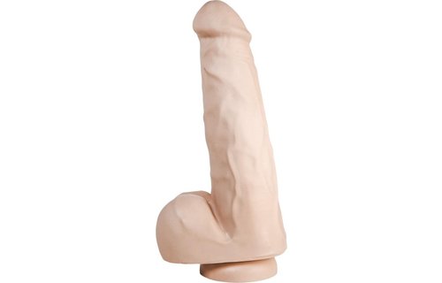 Dildo 18 cm met Zuignap | Vlees & Zwart | PVC, Veilig
