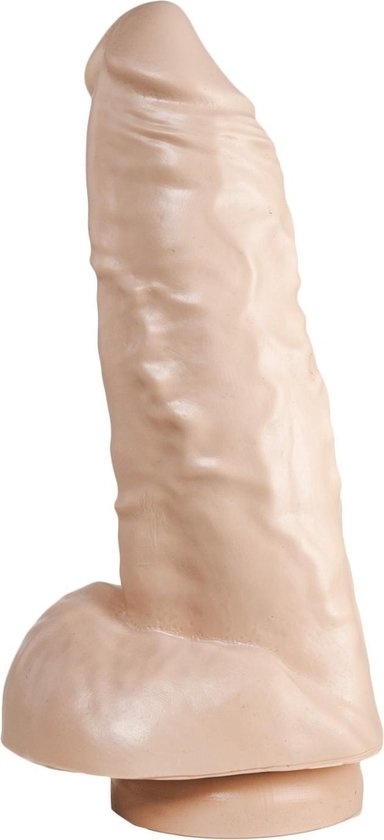 Dildo 21.5 cm – Suction Cup, Latex-Free, Flesh & Black