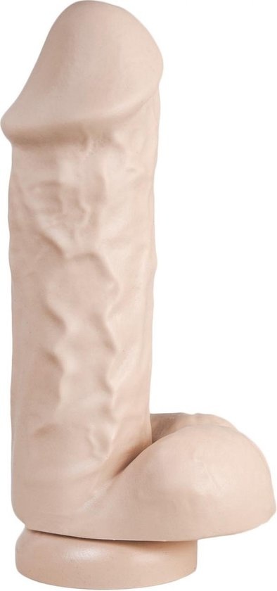 Dildo 18 cm 5,6 cm met zuignap - Vlees & Zwart verkrijgbaar