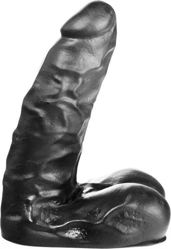 Dildo 14 cm - Vlees & Zwart, PVC, Reukloos, Veilig