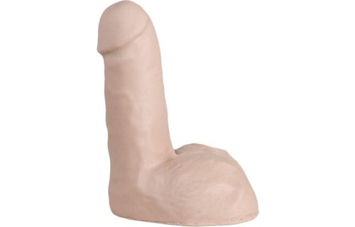 Dildo 12,5 cm - Vlees & Zwart, PVC, Reukloos & Veilig
