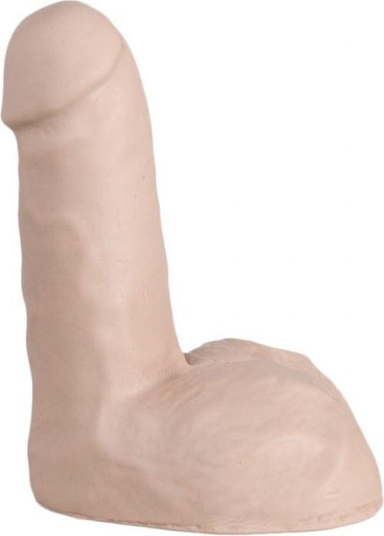 Dildo 12,5 cm - Vlees & Zwart, PVC, Reukloos & Veilig