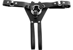 Kiotos COX Strap-On Harness 100 cm | Offenes Design & Echtes Leder