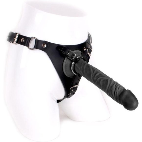 Kiotos COX Strap-On + Dildo 23 cm | Leren Harnas Europa