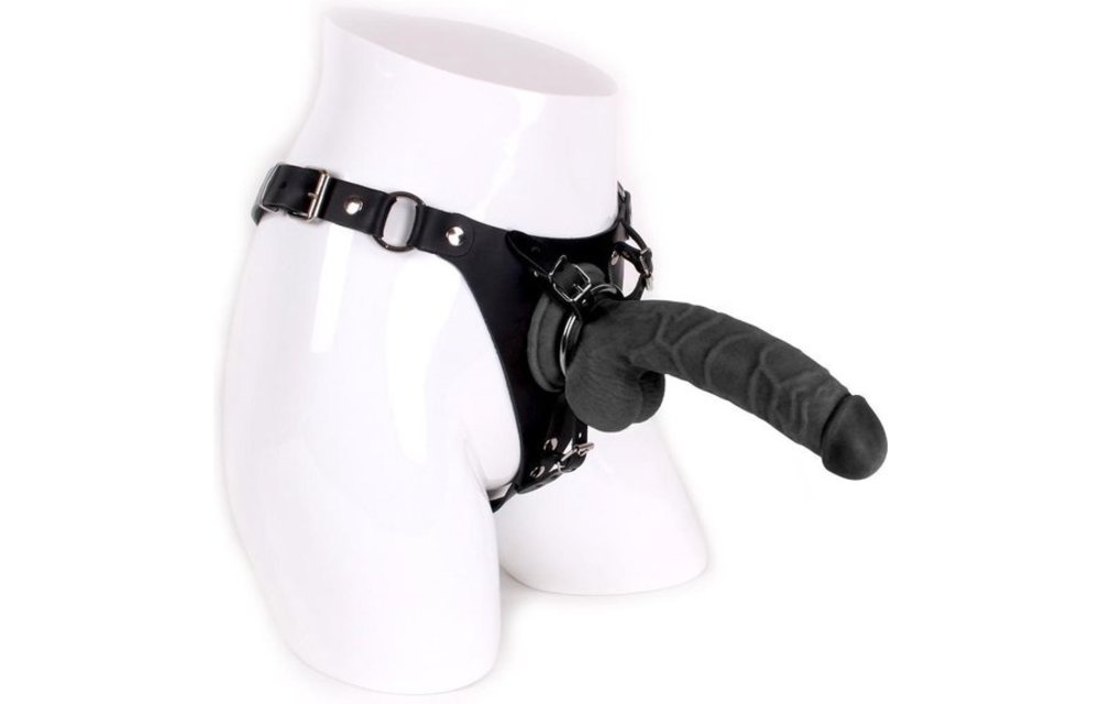 Kiotos COX Strap-On + Dildo 22 cm | Leather Harness & TPE Dildo