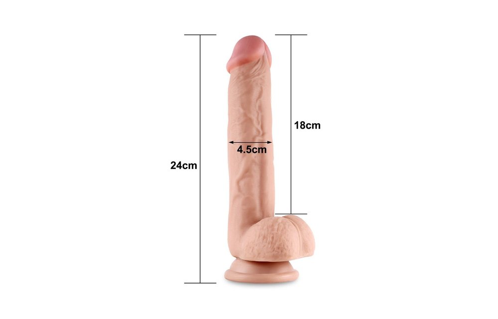 Sliding Skin Dildo 24 cm – Realistisch, Buigbaar & Superzacht
