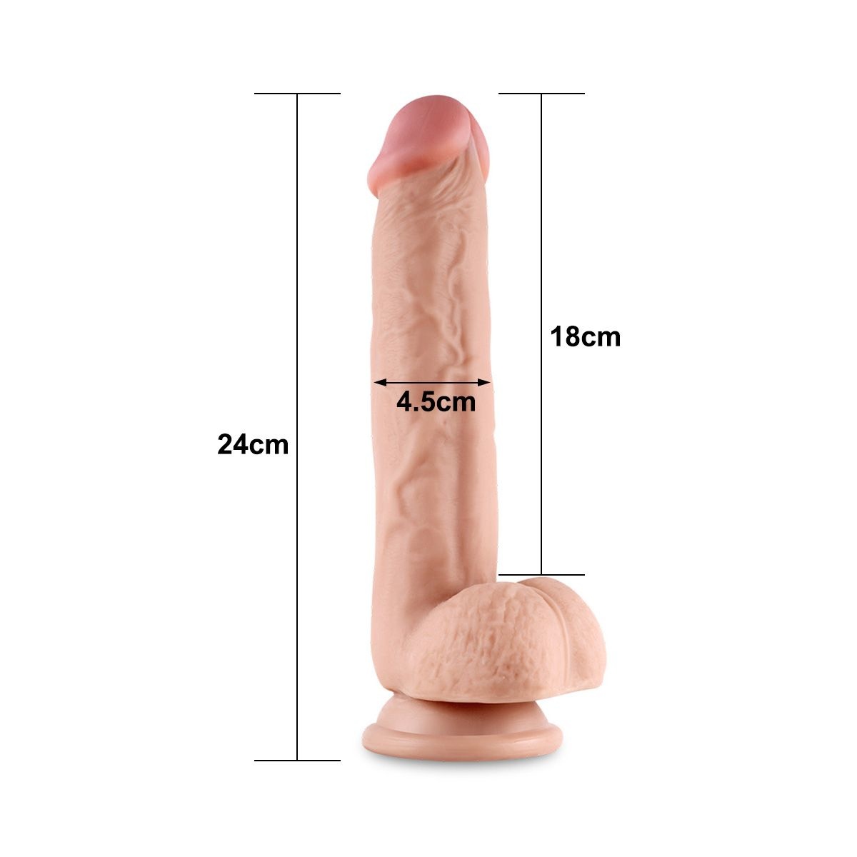 Sliding Skin Dildo 24 cm – Realistisch, biegsam und superweich