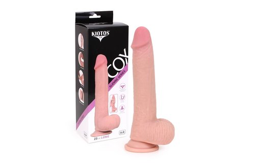 Glijdende Huid Dildo 23 cm – Realistisch, Buigbaar & Zacht