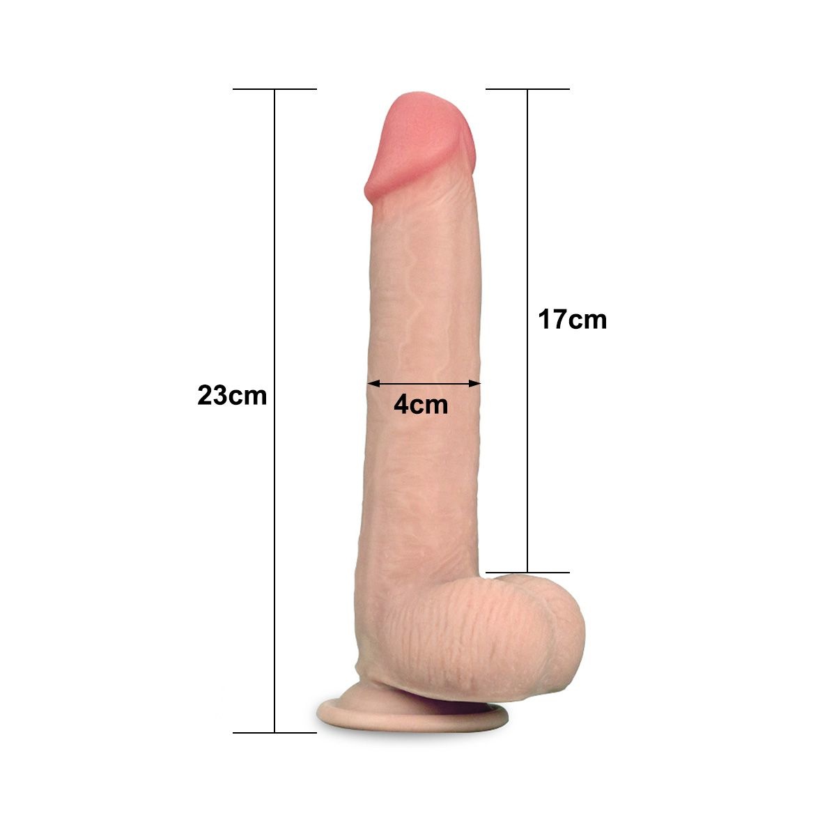 Sliding Skin Dildo 23 cm – Realistic, Bendable & Soft