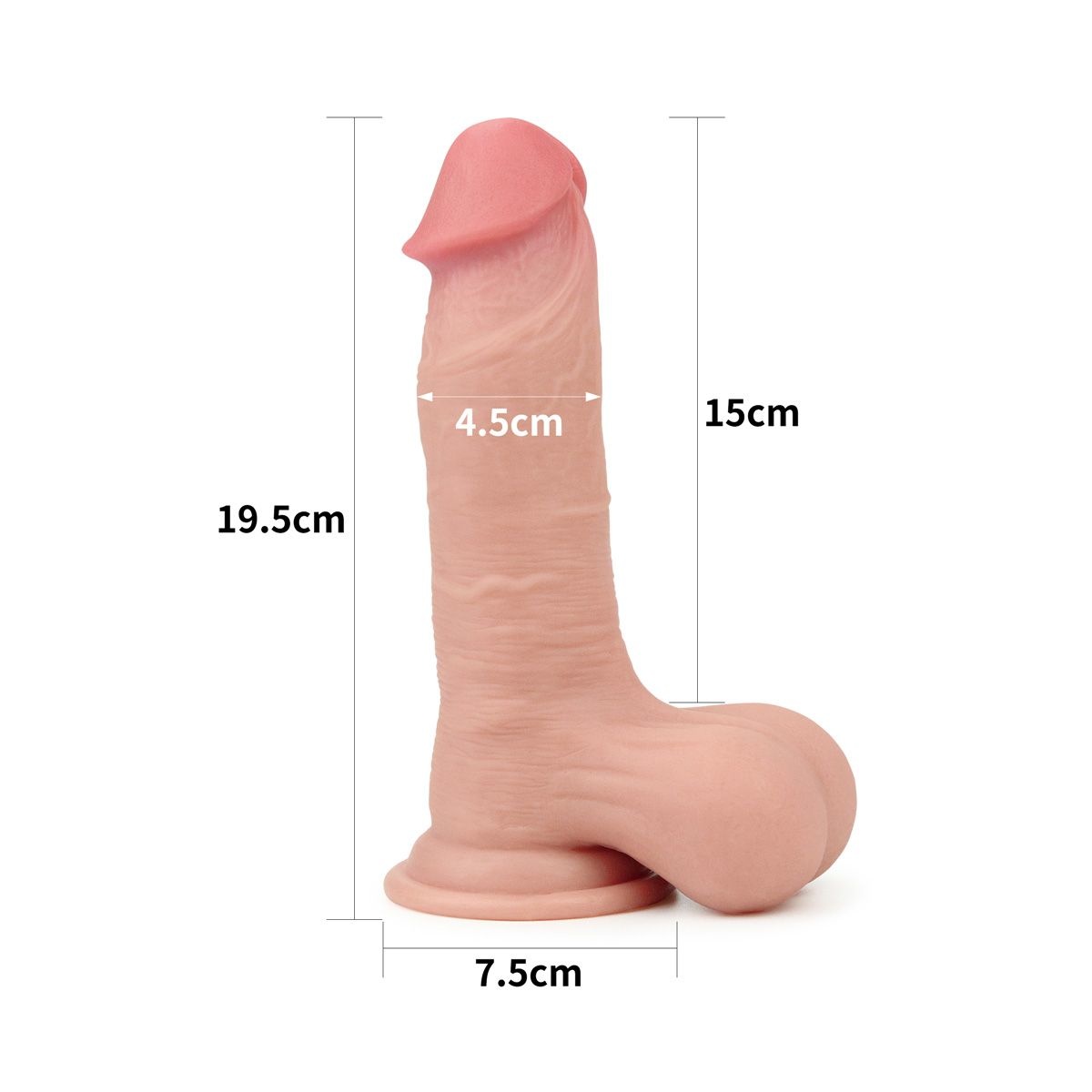 Sliding Skin Dildo 19.5 x 4.5