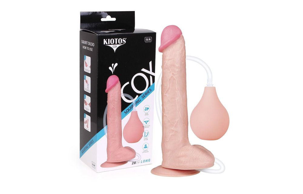 Squirt Dildo 28 cm – Realistic, Squirting & Suction Cup