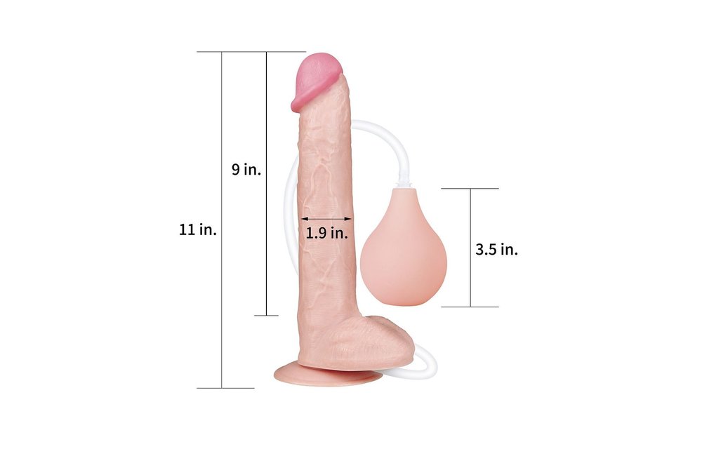 Squirt-Dildo 28 cm – Realistisch, spritzend & Saugnapf