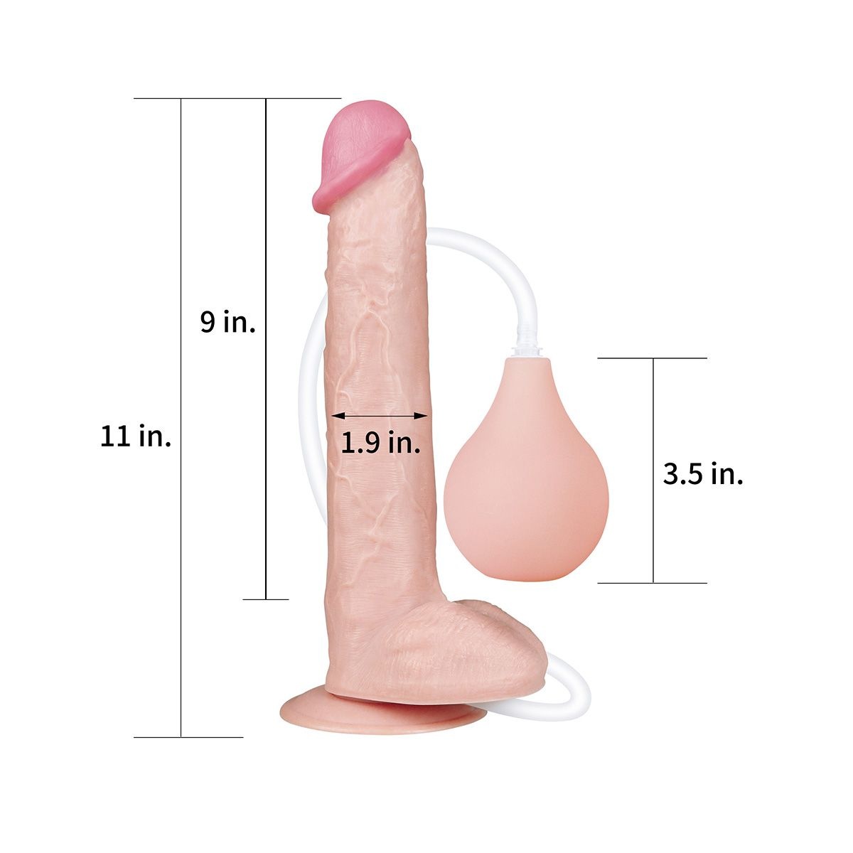 Squirt-Dildo 28 cm – Realistisch, spritzend & Saugnapf