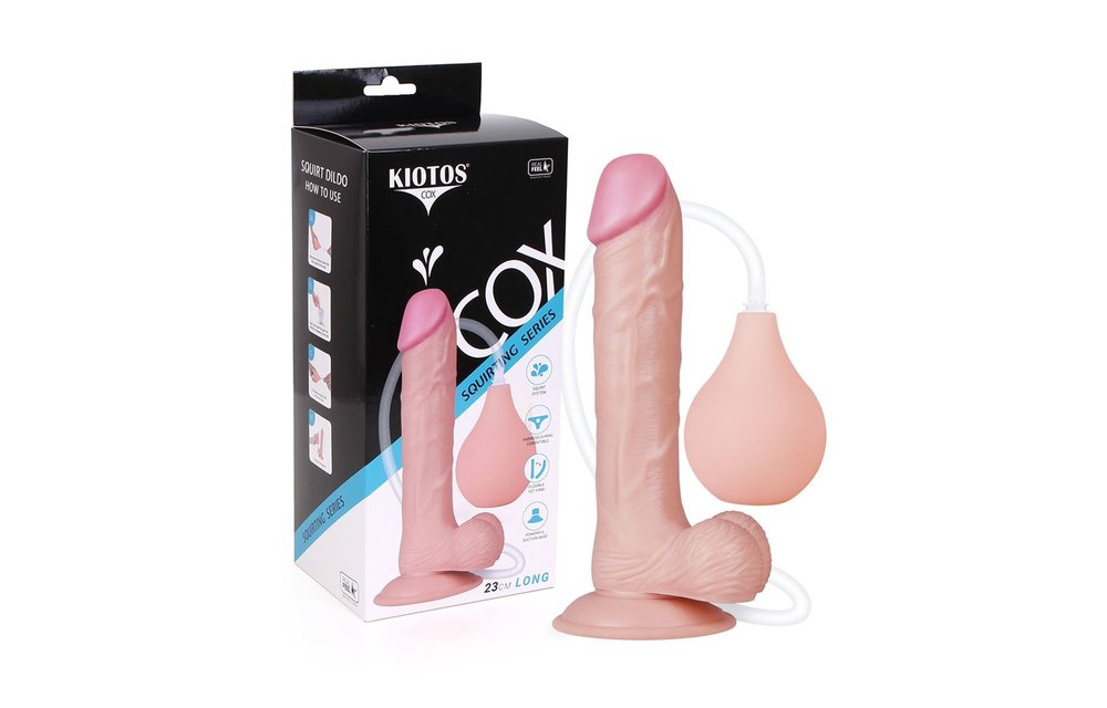 Squirt Dildo 23 cm – Realistic, Squirting & Suction Cup