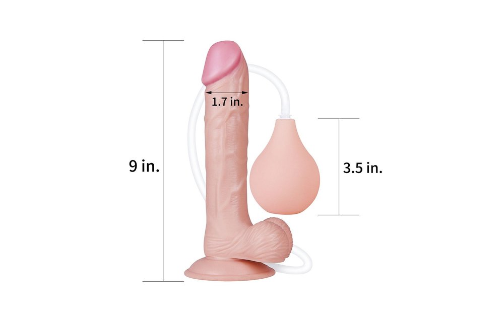 Squirt Dildo 23 cm – Realistisch, spritzend & Saugnapf