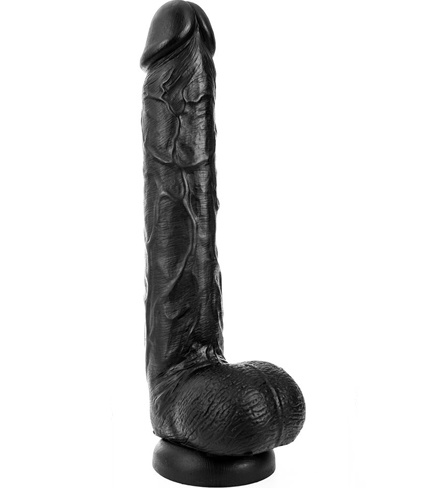King-Size-Dildo Kong Schwarz 26 cm – Großer realistischer Dildo