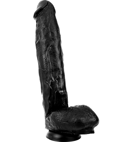King-Size-Dildo Schwarz 28 cm – Realistisch & sicheres Vergnügen