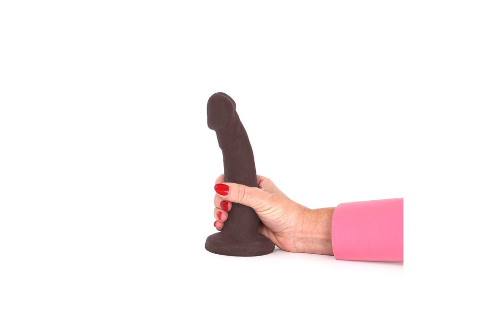 Dildo With Suction Cup Brown 18.5 x 3.8