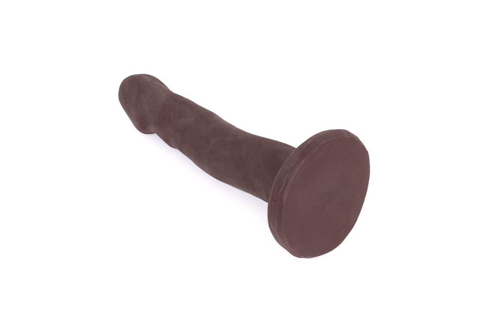 Dildo With Suction Cup Brown 18.5 x 3.8