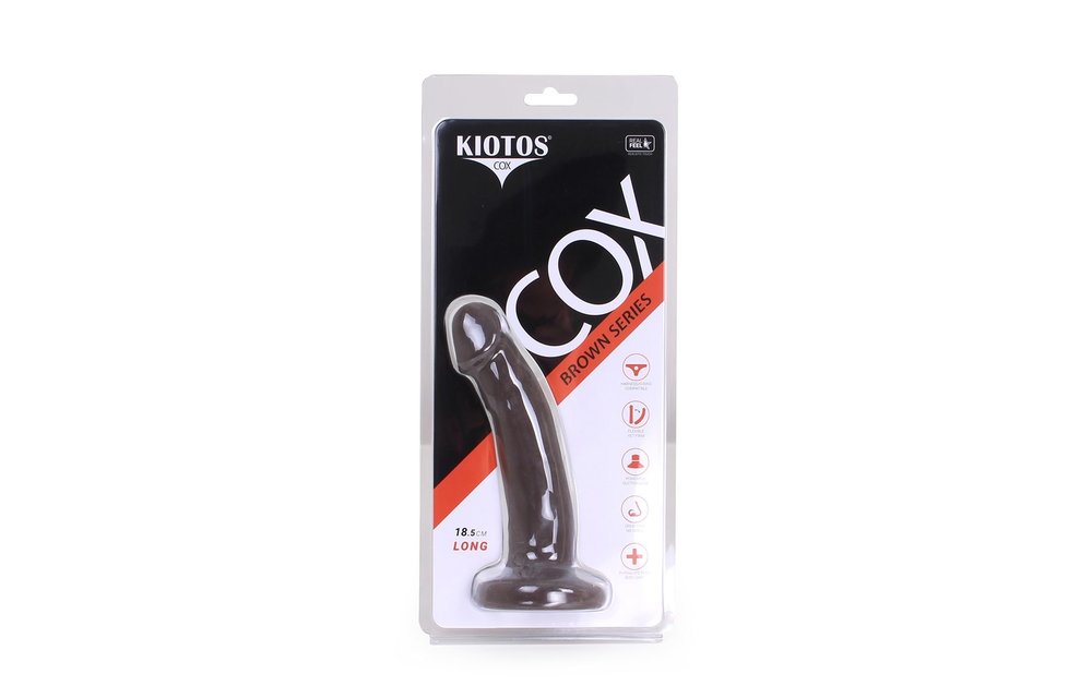 Dildo With Suction Cup Brown 18.5 x 3.8