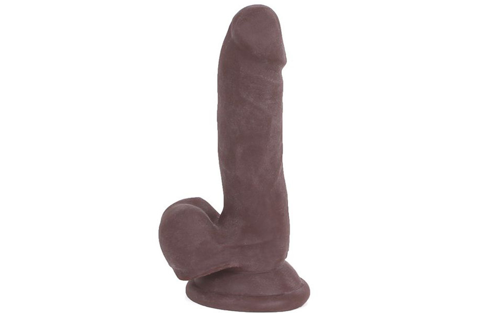 Dildo with Suction Cup Brown 15 cm | Realistic & Flexible