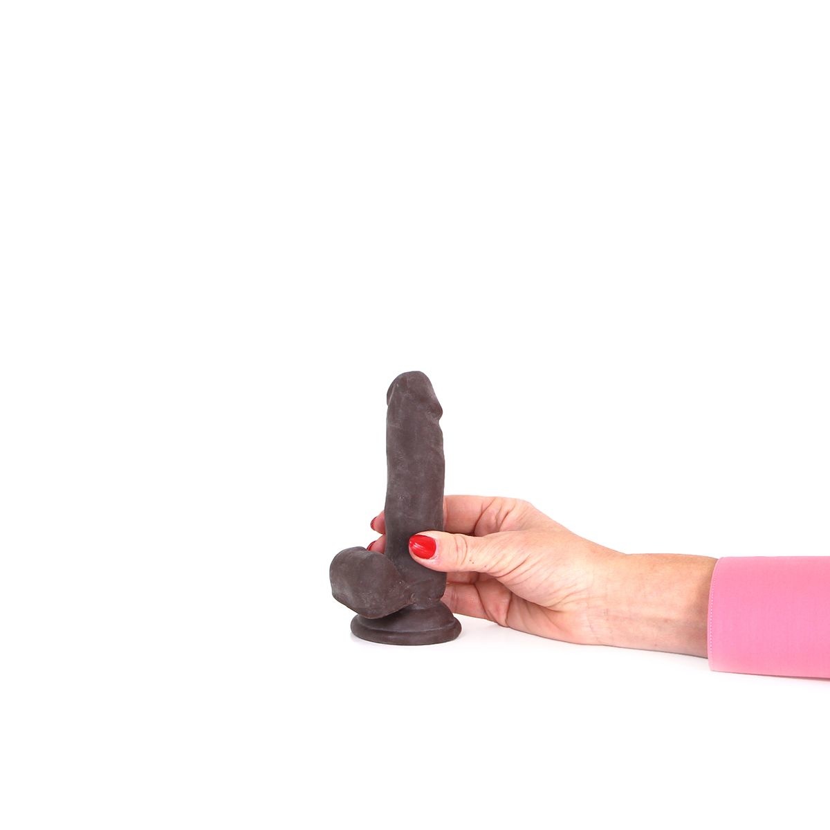 Dildo with Suction Cup Brown 15 cm | Realistic & Flexible