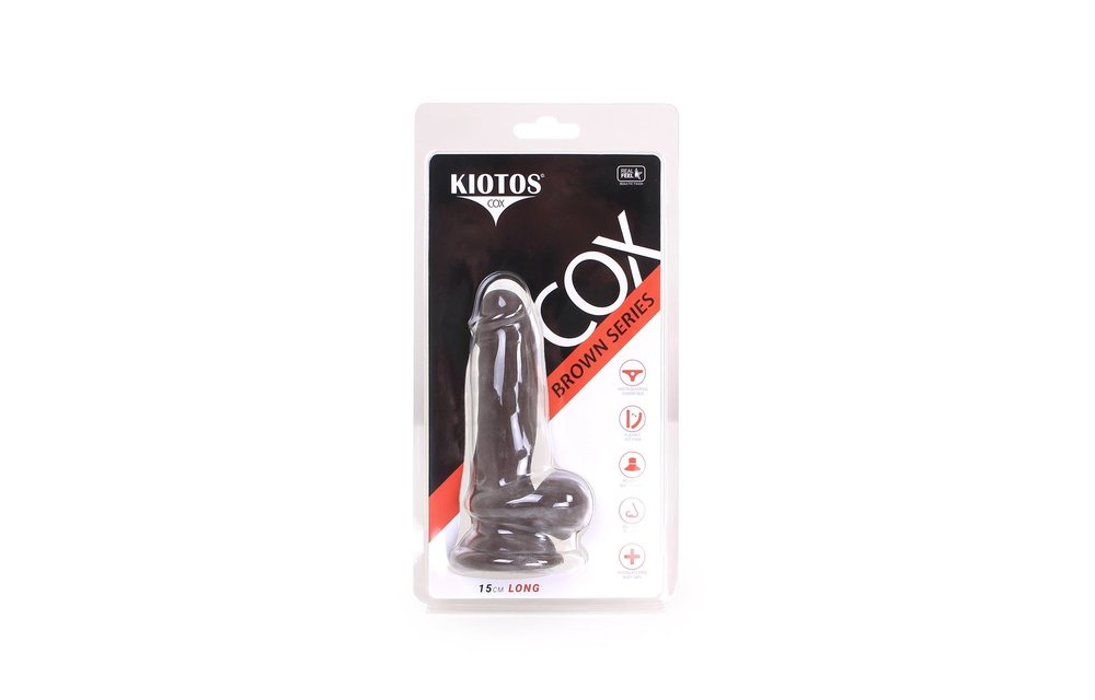 Dildo mit Saugnapf Braun 15 x 3