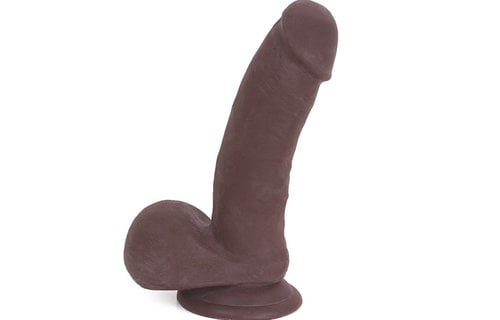 Dildo with Suction Cup Brown 19 cm | Realistic & Safe TPE