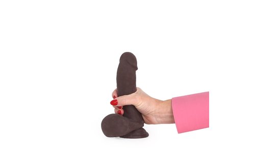 Dildo Met Zuignap Bruin 19 cm | Realistisch & Veilig TPE