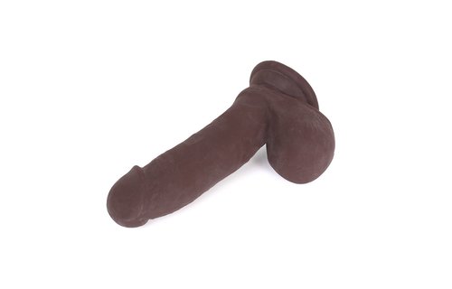 Dildo mit Saugnapf Braun 19 cm | Realistisch & Sicher TPE