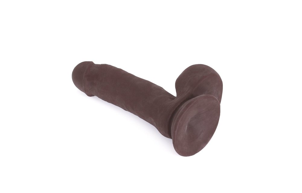 Dildo with Suction Cup Brown 19 cm | Realistic & Safe TPE
