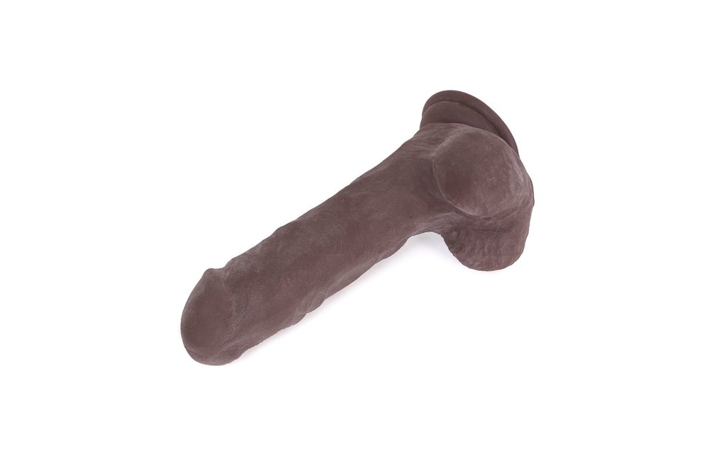 Dildo Met Zuignap Bruin 18cm | Realistisch & Flexibel TPE
