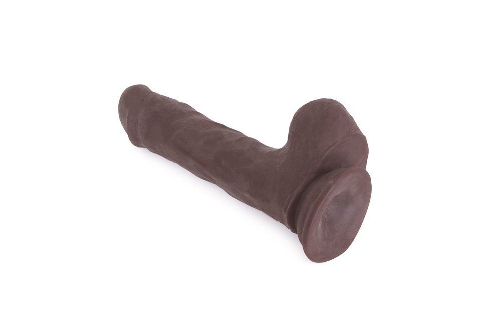 Dildo mit Saugnapf Braun 18 cm | Realistisch & Flexibel TPE