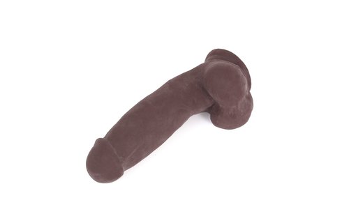 Dildo mit Saugnapf Braun 17.5 x 4